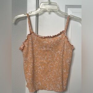 ｡･ﾟﾟ･　ORANGE & WHITE FLOWER CAMI　･ﾟﾟ･｡